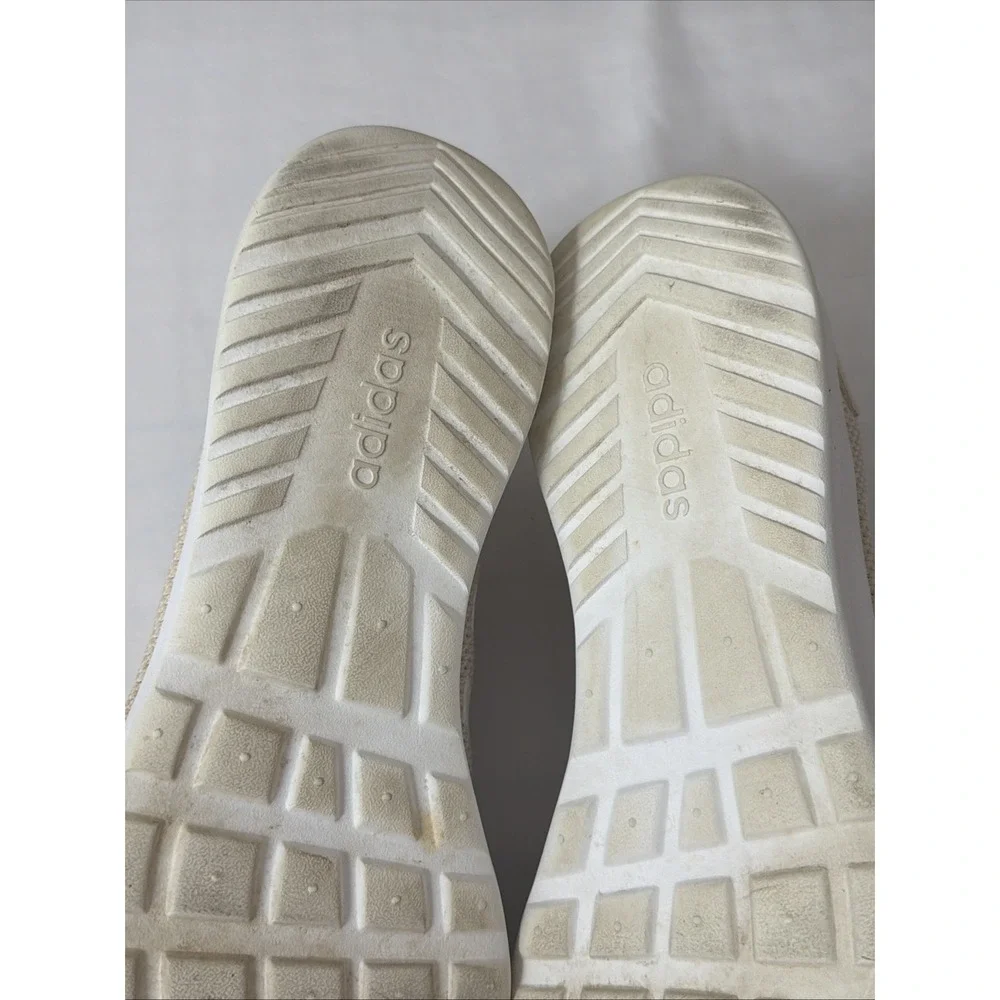 Adidas Womens EE8085 Ivory Cloudfoam QT Racer Sneakers 12 Running Shoes Gym Shoe